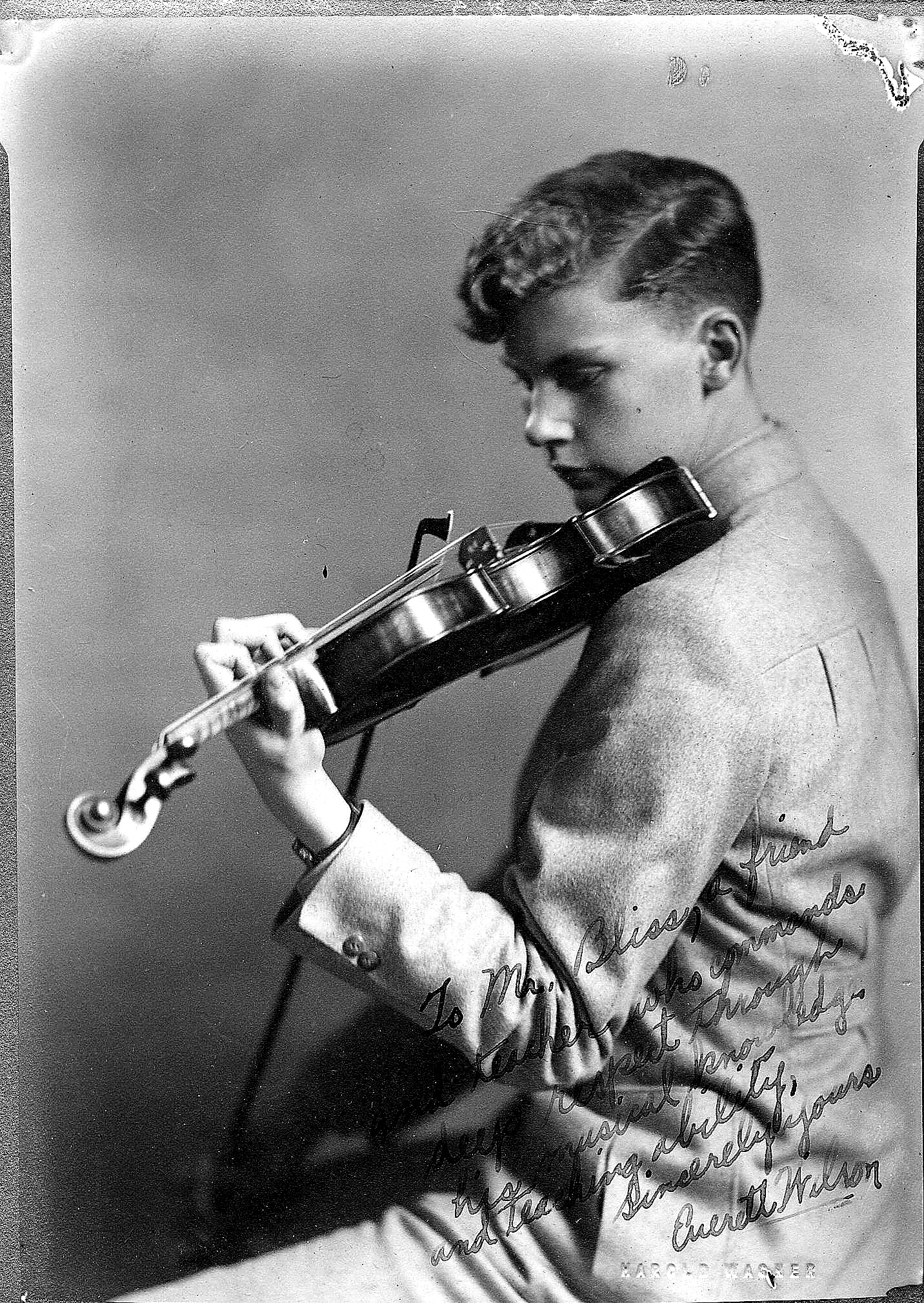 Everett with his violin